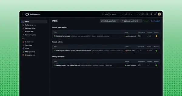GitHub Pull Request Dashboard Yenilendi: Takip Etmek Hiç Bu Kadar Kolay Olmamıştı