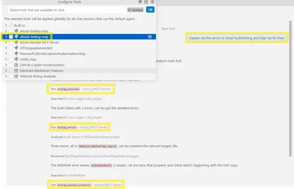 Binlog MCP Server: Build Sorunlarını Copilot'a Çözdürmek