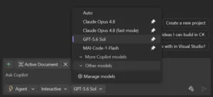 Visual Studio Model Picker: Modelleri Seç, Yönet, Verim Al