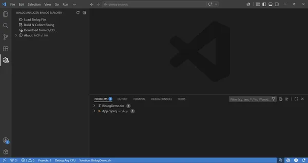 VS Code'da MSBuild Binlog'ları Copilot ile Analiz Etme