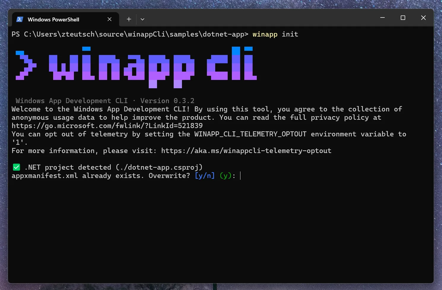 WinApp CLI ile .NET Uygulamalarına Paket Kimliği Vermek