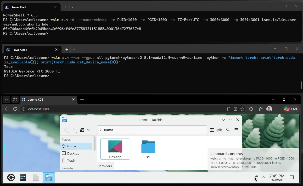 WSL Container Public Preview: Windows'ta Linux Konteyner Devri