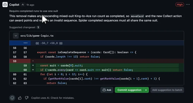Copilot Code Review: İnceleme Özeti ve Akıllı Commit