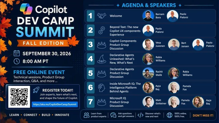 Copilot Dev Camp Summit: Ücretsiz Çevrimiçi Oturumlar