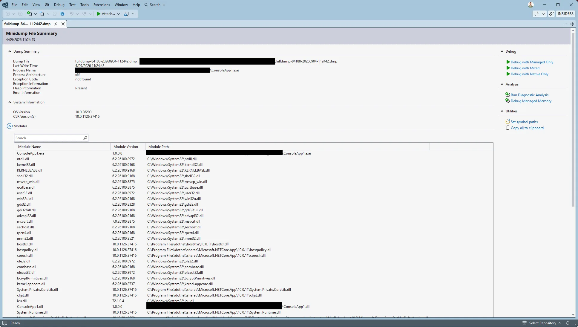 Visual Studio Parallel Stacks ile Memory Dump Analizi