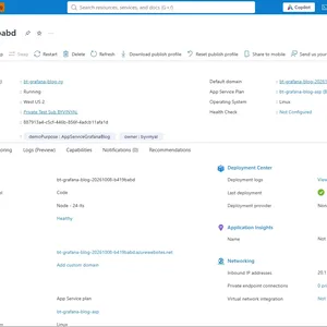 Azure App Service Grafana Dashboard ile Metrikten Teşhise