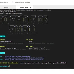Azure Cosmos DB Shell Artık Data Explorer İçinde