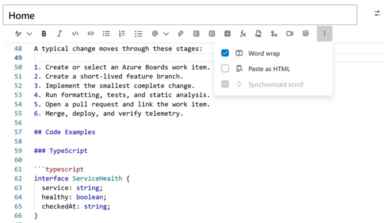 Azure DevOps Wiki Editörü Monaco ile Çalışıyor
