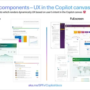 Copilot UX components: Copilot'ta sohbete gömülü arayüz